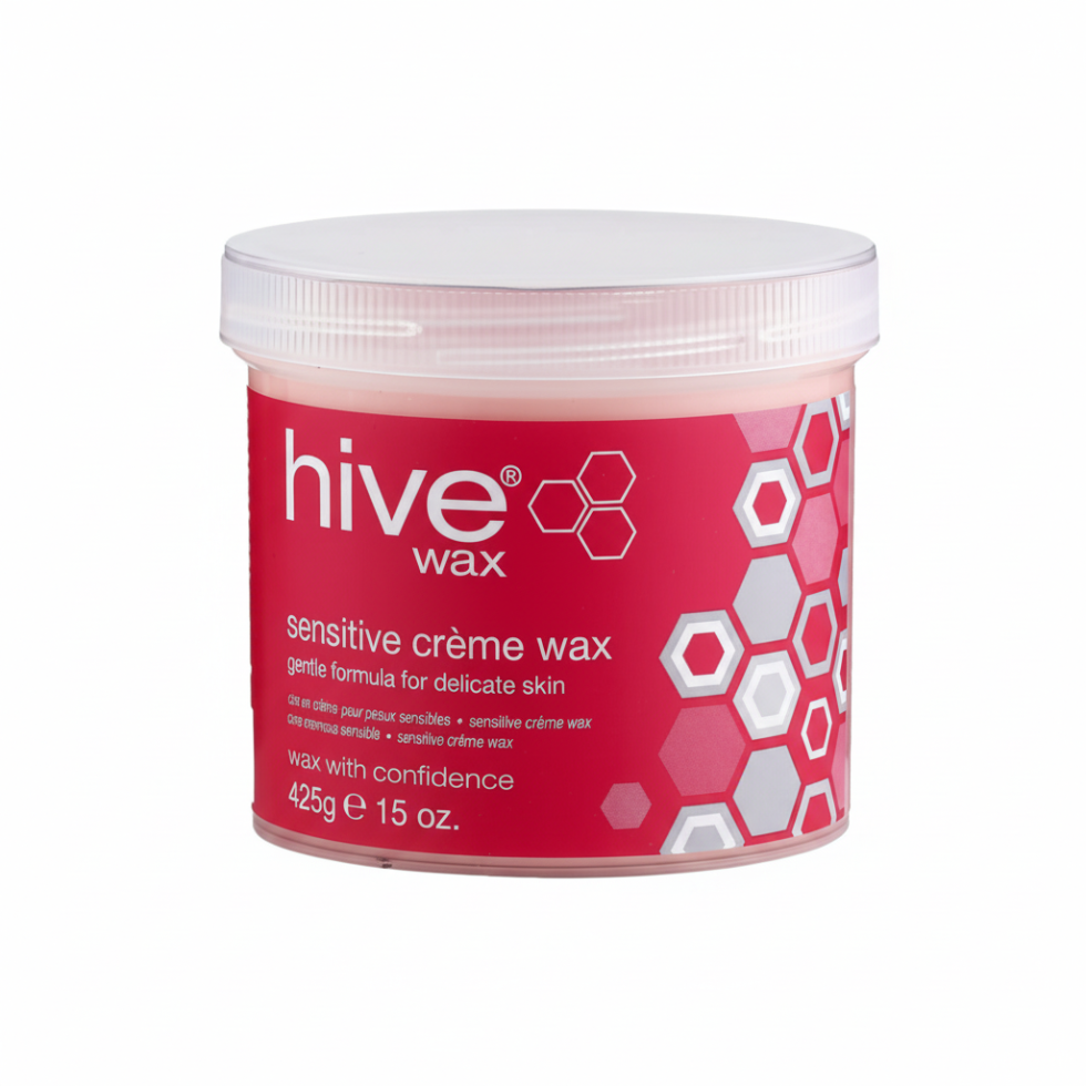 Hive wax sensitive crème wax 425g gentle strip wax for delicate skin smooth salon hair removal formula