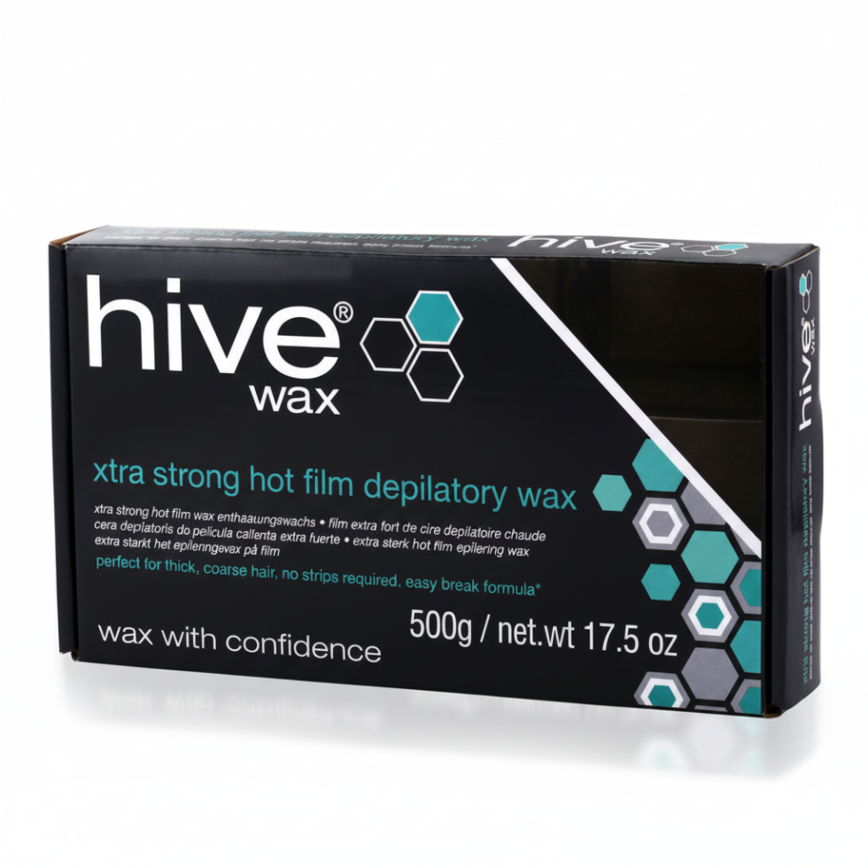 Hive wax xtra strong hot film depilatory wax 500g strip free wax for coarse hair men professional hair removal