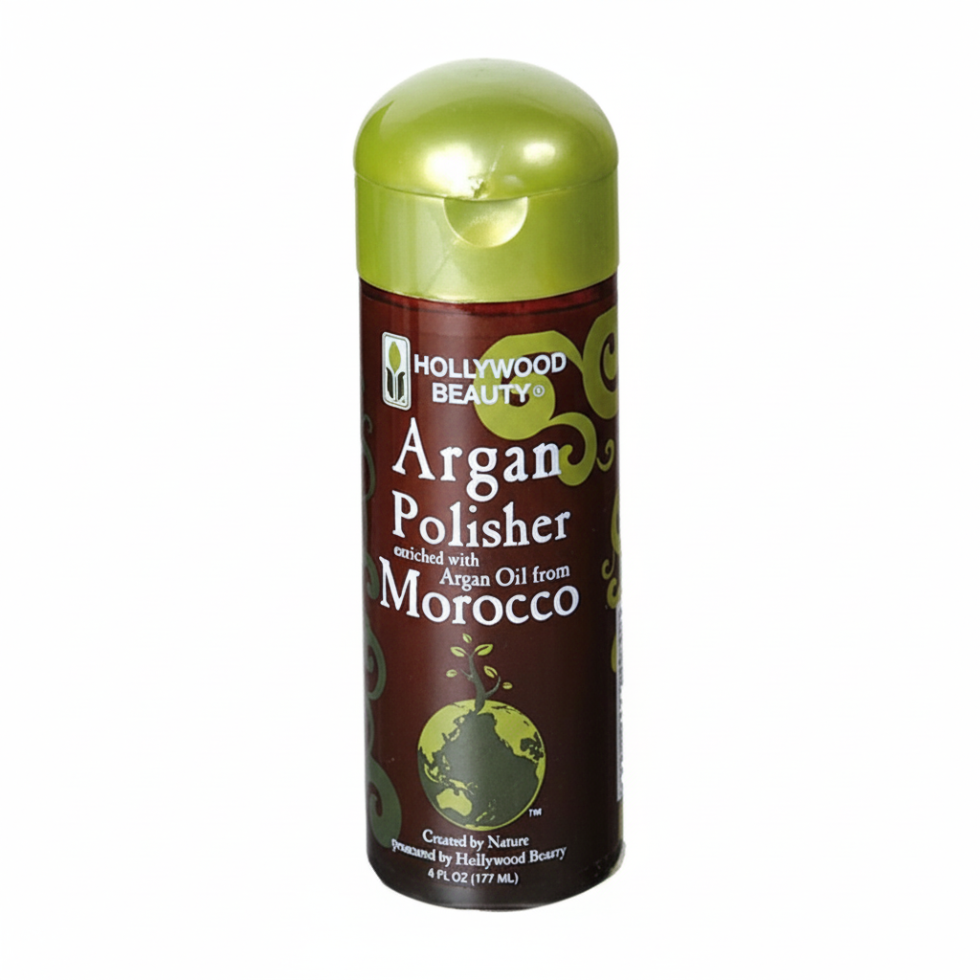 Argan oil hair polisher serum for frizz control shine smoothing and sleek polished hair finish