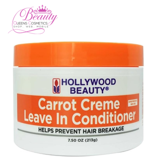 Hollywood Beauty Carrot Creme Leave-In Conditioner 7.5oz | Repair Split Ends & Shine