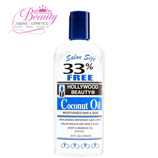 Hollywood Beauty Coconut Oil Moisturize for Hair & Skin 8oz | Nourish Naturally