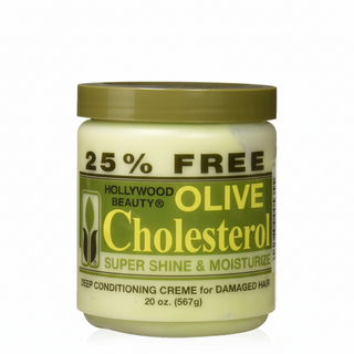 Hollywood Beauty Olive Cholesterol 20oz | Deep Conditioning & Hair Repair Treatment