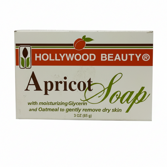 Hollywood Beauty Apricot Soap 85g| Exfoliating Cleansing Bar for Smooth Skin