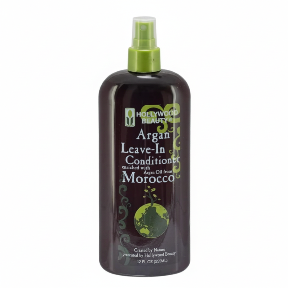 Argan oil leave-in conditioner for detangling moisturizing and frizz control for soft shiny hair
