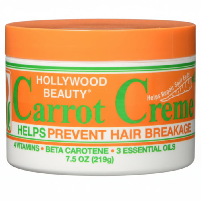 Carrot crème hair treatment for repairing dry damaged hair and adding shine and softness