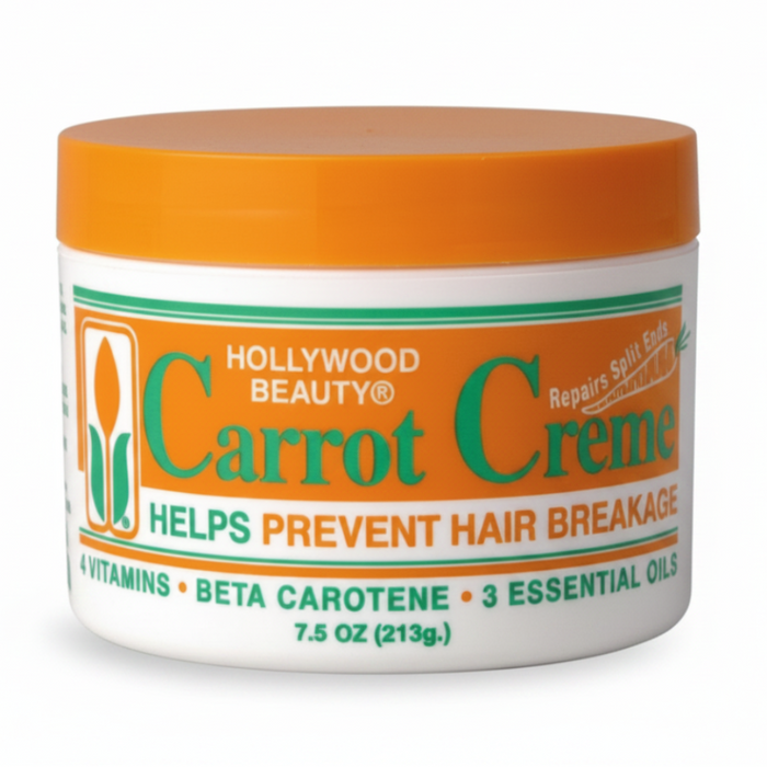 Carrot oil hair crème for repairing split ends strengthening hair and adding shine