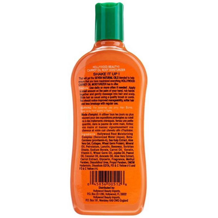 Carrot oil root moisturizer hair lotion for hydrating scalp strengthening and healthy hair growth