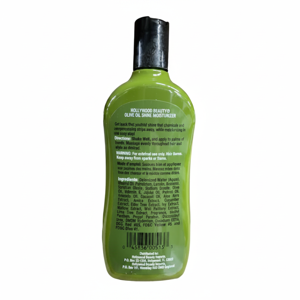 Olive oil shine moisturizer for hydrating smoothing and adding shine to healthy hair