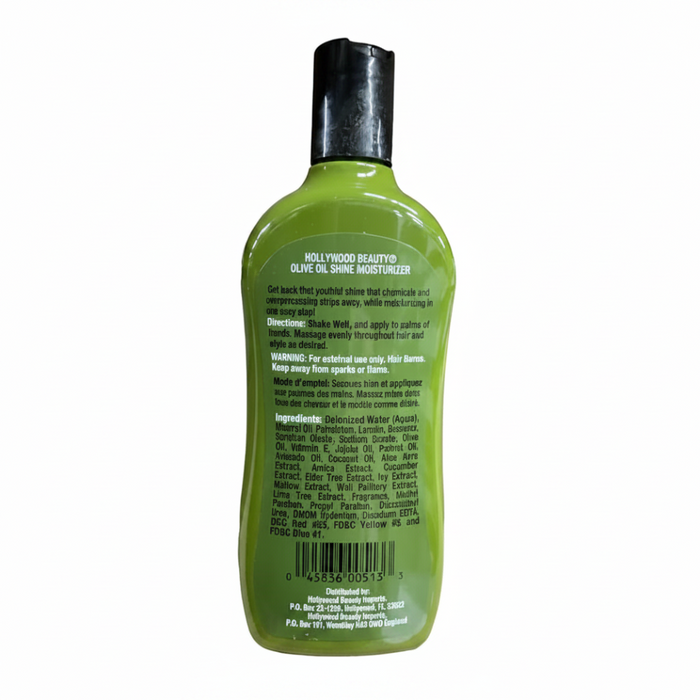 Olive oil shine moisturizer for hydrating smoothing and adding shine to healthy hair