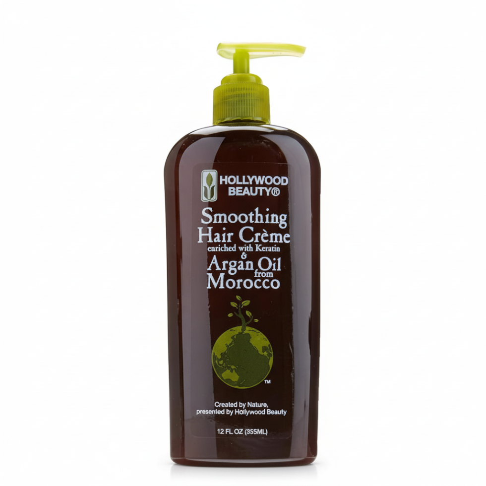 Keratin and argan oil smoothing hair crème for frizz control shine and silky soft hair