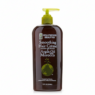 Keratin and argan oil smoothing hair crème for frizz control shine and silky soft hair