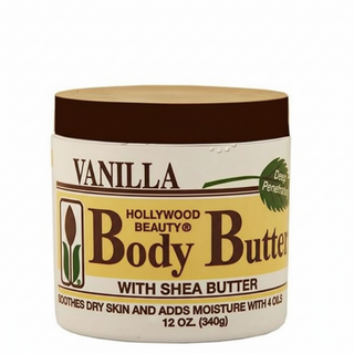 Vanilla body butter with shea butter for deep moisturizing soft smooth and healthy glowing skin