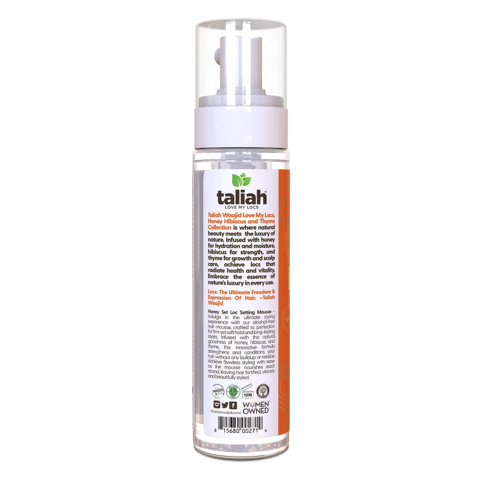 Taliah waajid honey set loc mousse styling foam locs twists frizz control shine