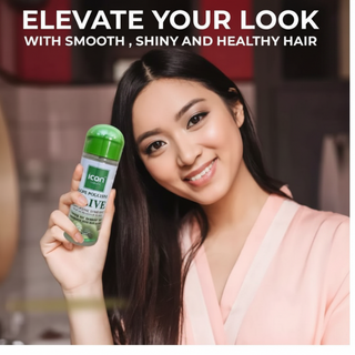 ican london olive hair polisher serum hydrates repairs adds shine smooth frizz control hair