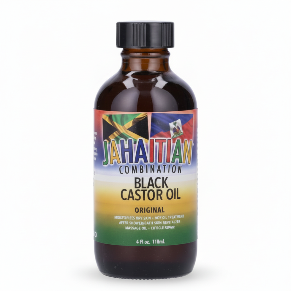 Jahaitian black castor oil 4oz 118ml hair growth scalp treatment nourishing strengthening oil