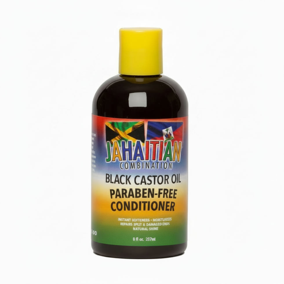 Jahaitian black castor oil paraben free conditioner 8oz hair strengthening moisturizing repair conditioner
