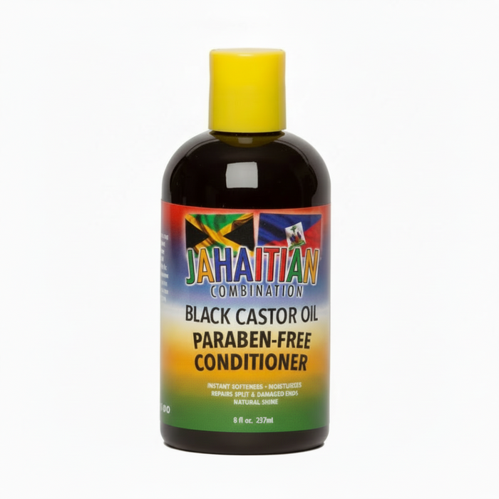 Jahaitian Combinaison d'huile de ricin noire après-shampooing sans parabène 8oz/237ml