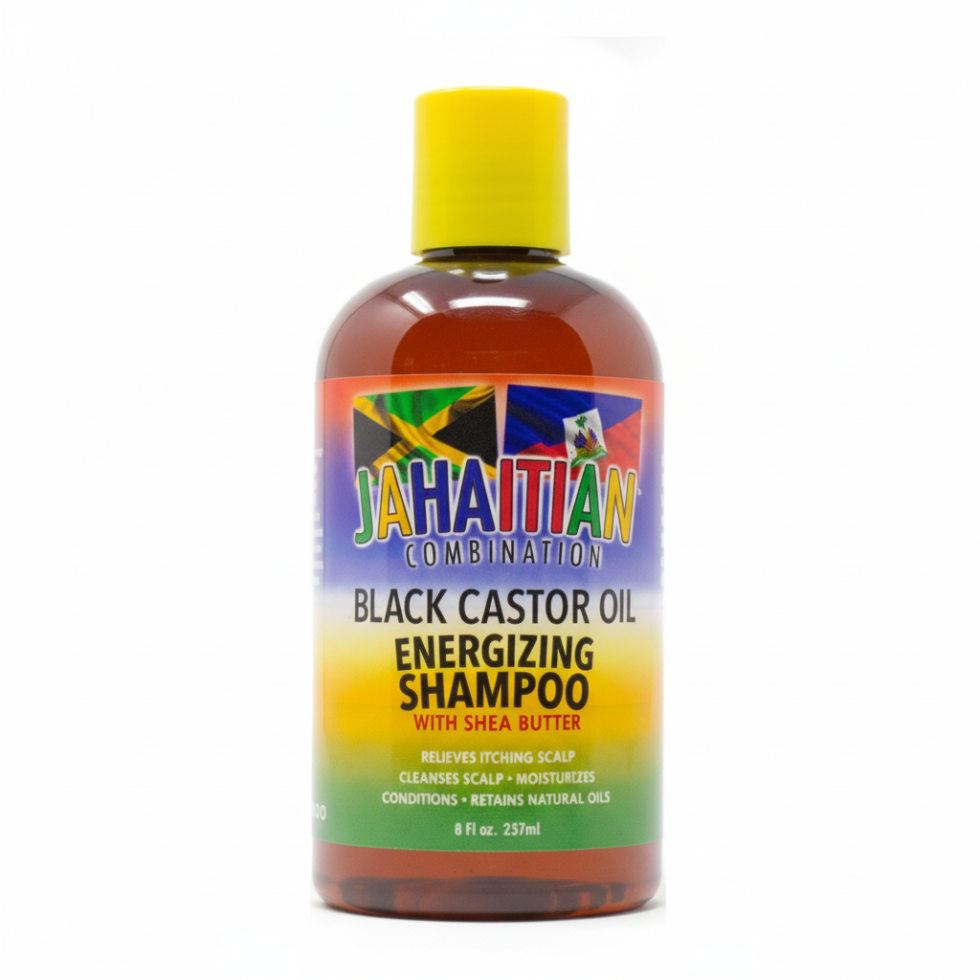 Jahaitian energizing shampoo 237ml black castor peppermint hair cleanser scalp refreshing shampoo