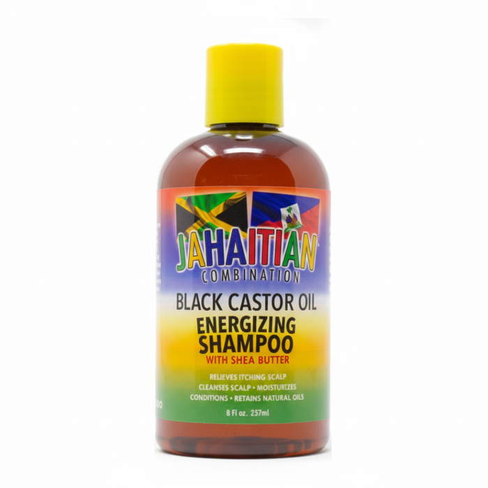 Jahaitian Combination Energizing Shampoo 237ml | Black Castor & Peppermint Hair Cleanser