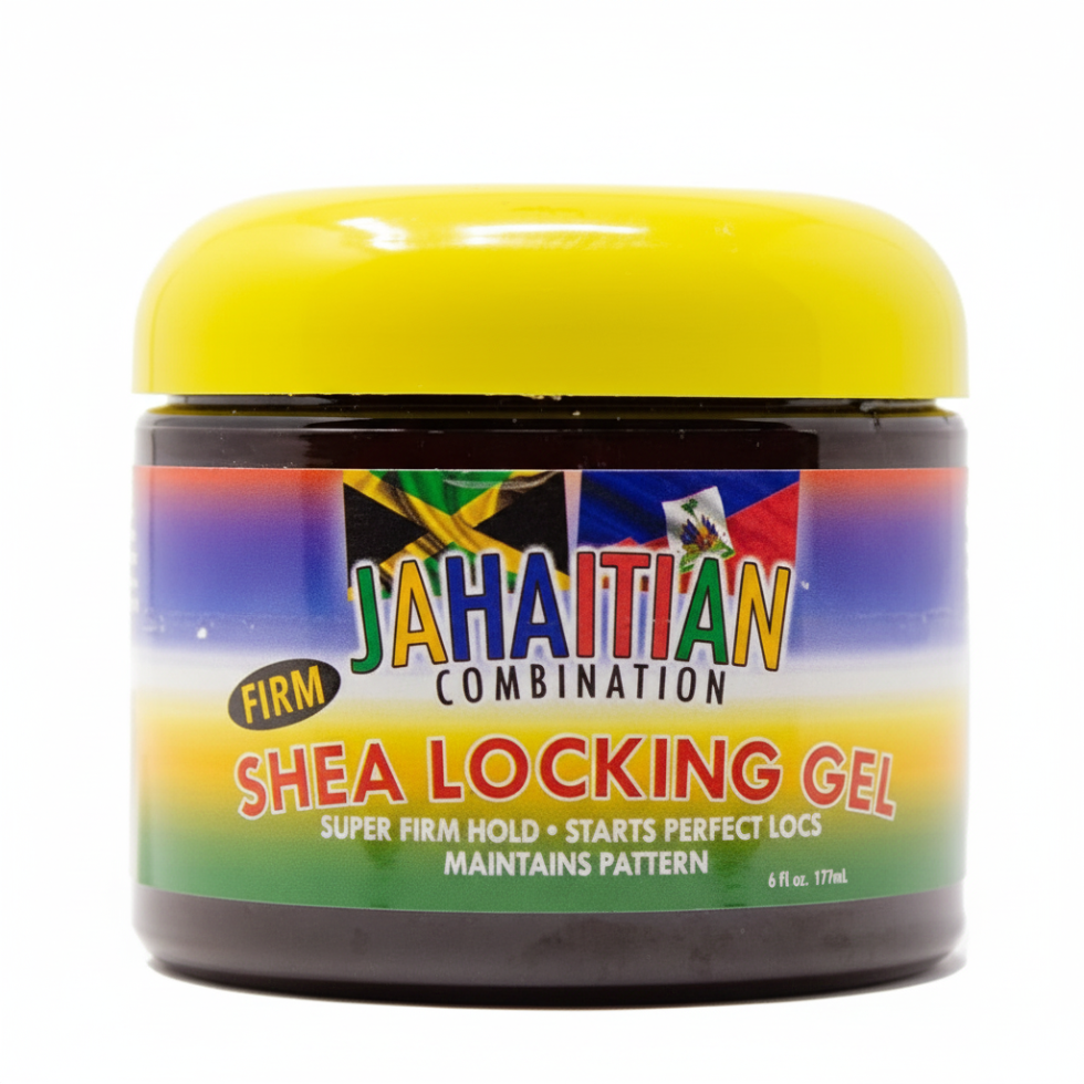 Jahaitian shea locking gel 6oz loc and braid hold gel with shea butter strong frizz control styling gel