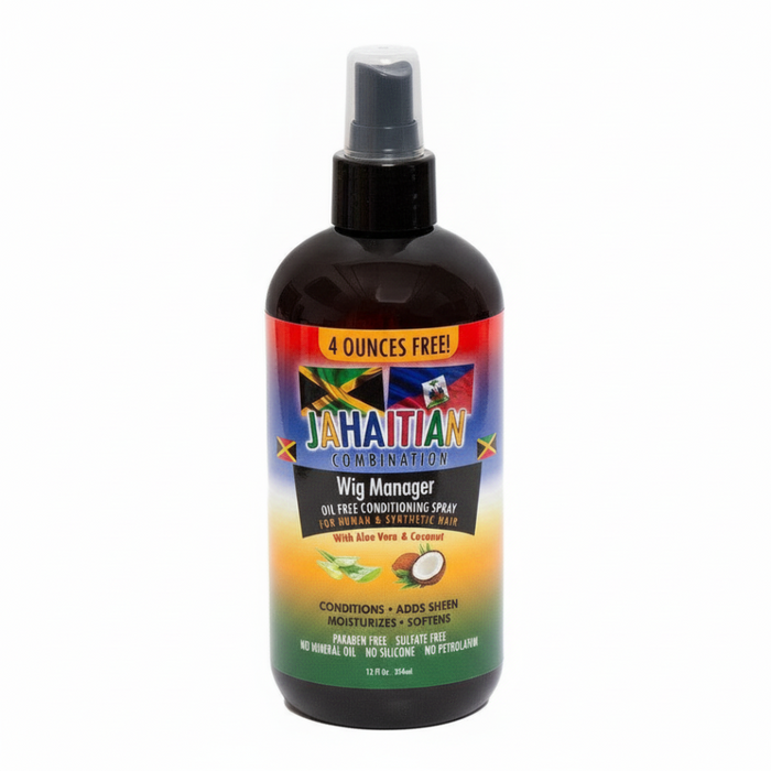 Jahaitian Combination Wig Manager Oil Free Conditioning Spray 354ml | For Human & Synthetic Hair