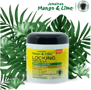 Jamaican Mango & Lime Moringa Seed Oil Manuka Honey Locking Firm Hair Styling Wax  6oz-  Extra Strong Hold for Locs