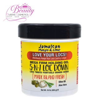 Jamaican Mango & Lime 5-N-1 Loc Down Gel – 16oz Mega Firm Hold & Shine