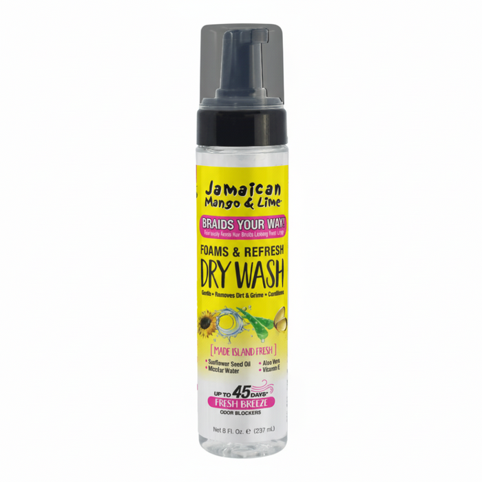 Jamaican Mango & Lime Foam & Dry Wash Spray | Clean, Moisturize & Protect Hair 237ml