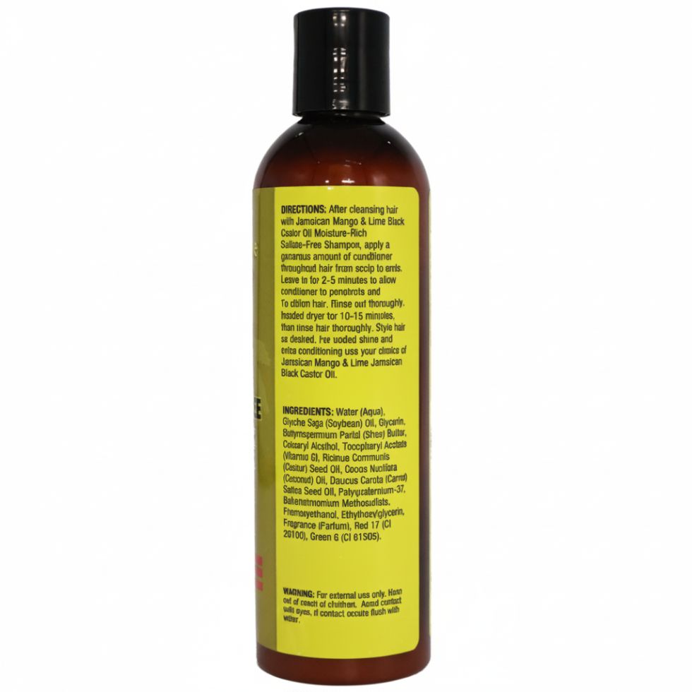 jamaican mango and lime black castor oil moisture rich conditioner paraben free moisturizes and restores hair health