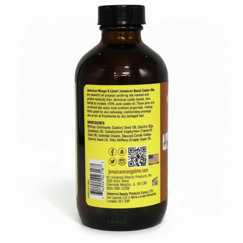 jamaican mango and lime black castor oil original nourishes strengthens and promotes hair growth