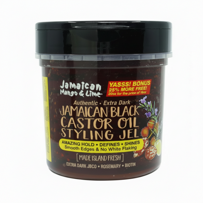 jamaican mango and lime black castor oil styling gel strong hold shine for edges locs and braids