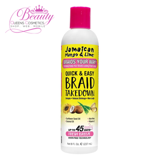 Jamaican Mango & Lime Quick & Easy Braid Takedown 8oz- Easy Braid Removal &amp; Detangling Cream