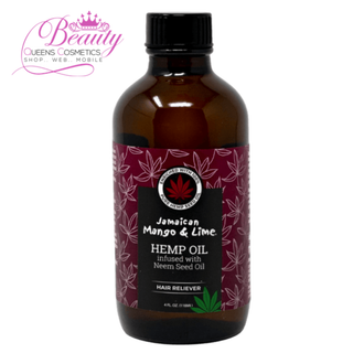 Jamaican Mango & Lime Hemp & Neem Seed Oil 4oz- Nourish, Hydrate & Strengthen Hair