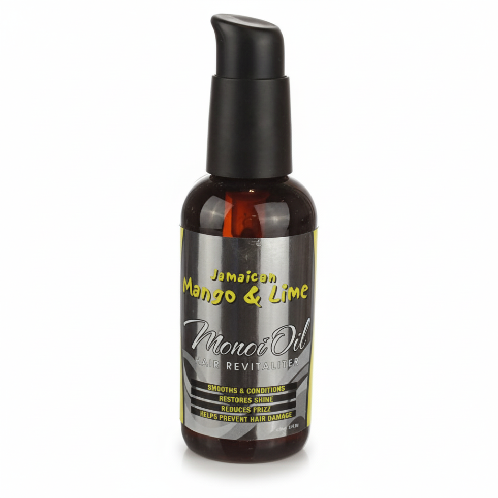 jamaican mango and lime monoi oil hair revitalizer nourishes restores and strengthens dry damaged hair naturally