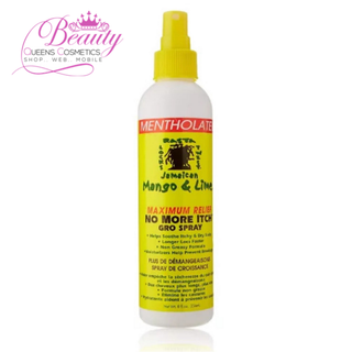 Jamaican Mango & Lime MENTHOLATED Maximum Relief No More Itch Gro Spray  8oz- Relieve Dry Scalp &amp; Promote Healthy Hair