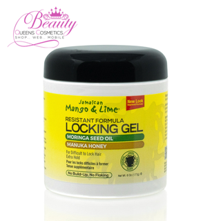 Jamaican Mango & Lime Resistant Formula Locking Gel Moringa Seed Oil Manuka Honey 6oz- Strong Hold &amp; Nourishing Care