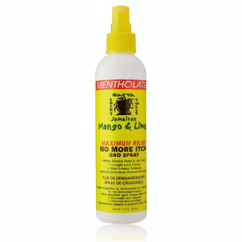 jamaican mango and lime mentholated no more itch gro spray relieves dry scalp and promotes healthy hair growth