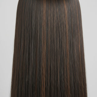 janet collection hh weft weave 28 pieces 1b 33 soft natural hair extensions black with auburn highlights volume length styling