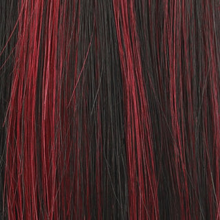 janet collection hh weft weave 28 pieces 1b burgundy soft natural hair extensions black with burgundy highlights volume length styling