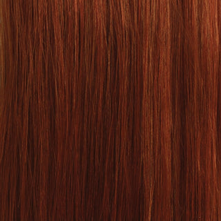 janet collection hh weft weave 28 pieces shade 350 auburn red soft natural hair extensions volume length styling