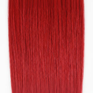 janet collection hh weft weave 28 pieces red soft natural hair extensions volume length styling vibrant red blend