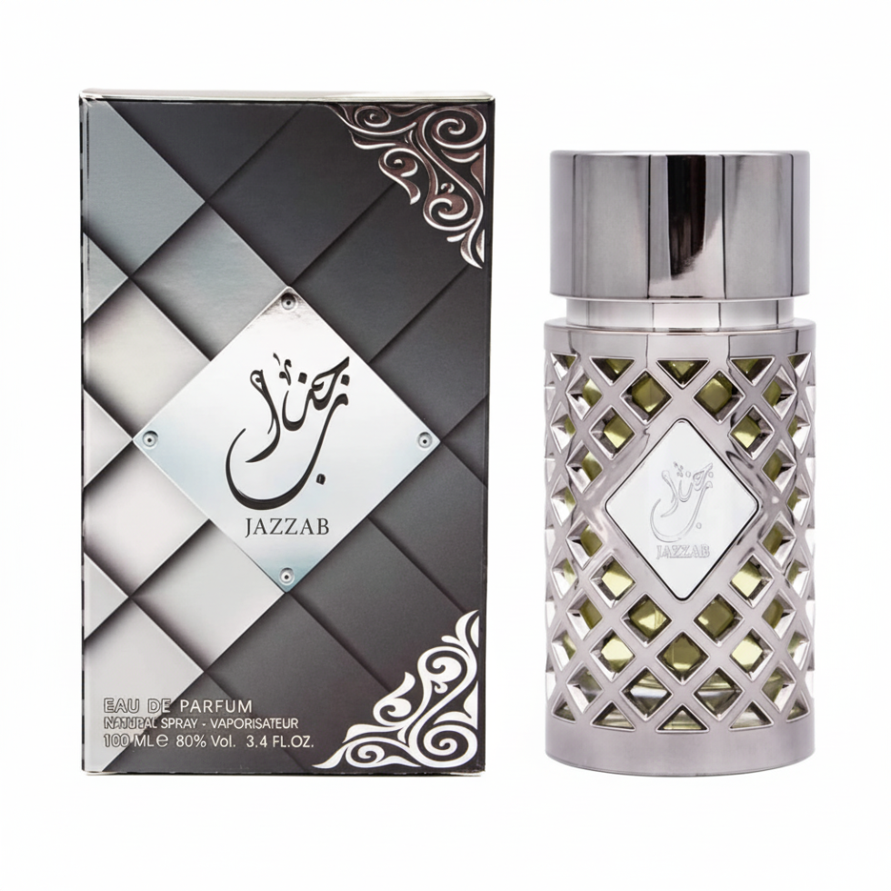 Jazzab Silver Eau De Parfum 100ml by Ard Al Zaafaran fresh citrus woody long-lasting perfume
