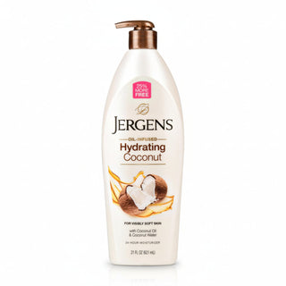 Jergens coconut oil infused lotion 621ml hydrating nourishing soft smooth skin care