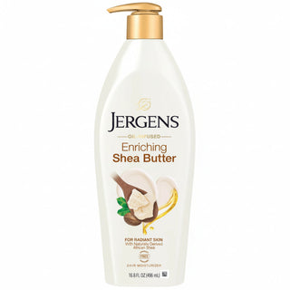 Jergens oil infused shea butter 496ml for deep moisture soft nourished glowing skin