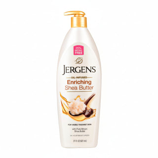 Jergens shea butter lotion 621ml oil infused deep hydration soft smooth skin nourishing care