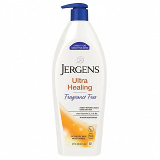 Jergens ultra healing fragrance free 621ml for deep moisture dry sensitive skin repair