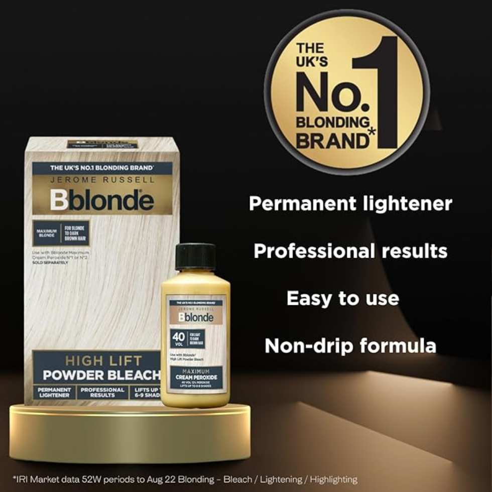 Jerome Russell Bblonde 40 vol 12 percent cream peroxide 75ml for 8 to 9 level lift hair bleaching developer