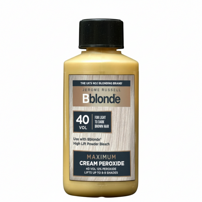Jerome Russell Bblonde 40 vol 12 percent cream peroxide 75ml for 8 to 9 level lift hair bleaching developer