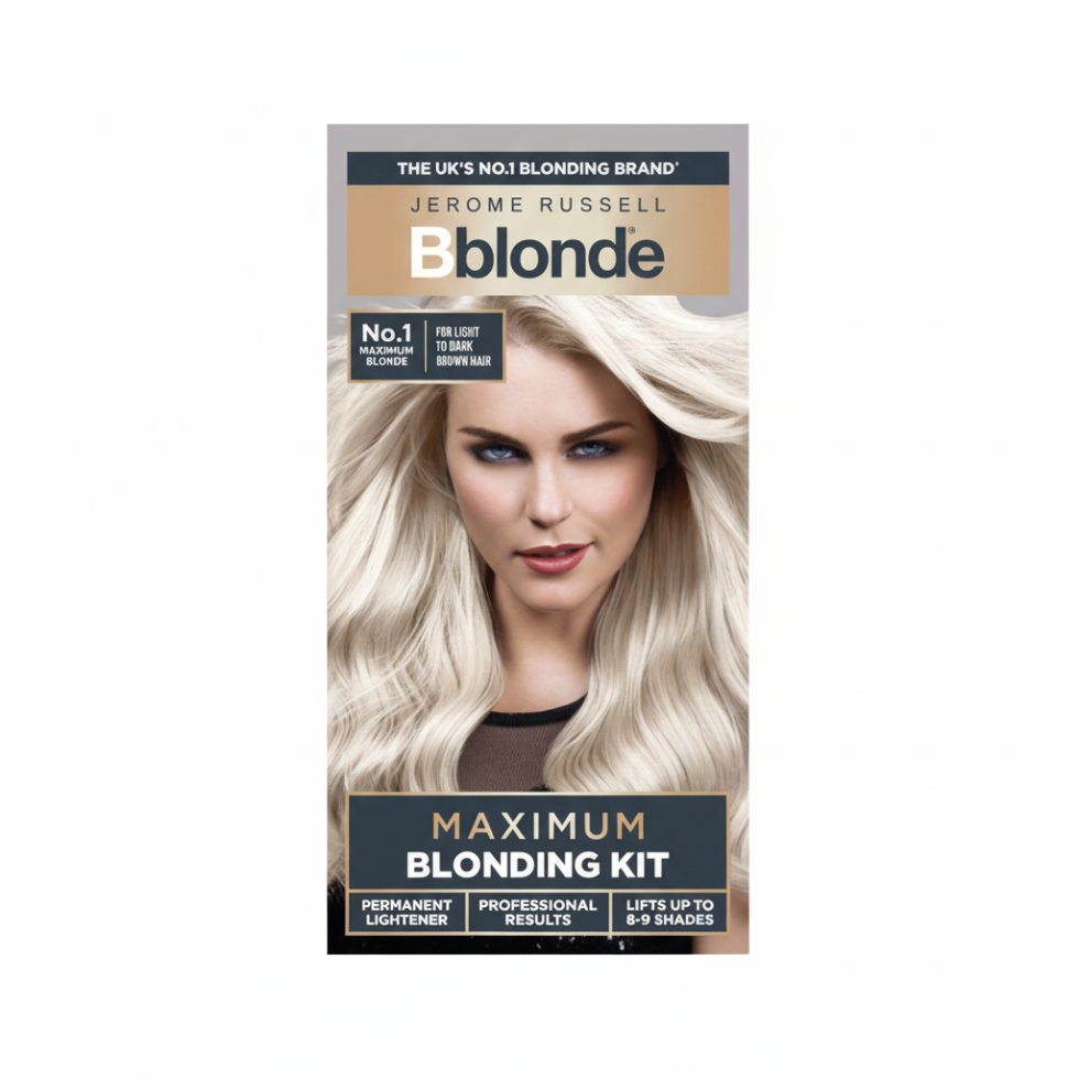 Jerome Russell Bblonde maximum blonding kit 370g for 8 to 9 level lift blonde hair lightening and salon quality results