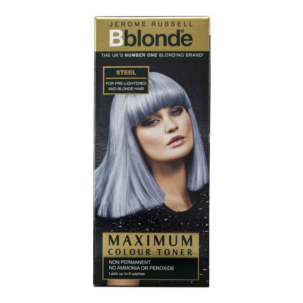 jerome russell steel blonde toner 75ml anti brass cool blonde hair care steel tone toner product